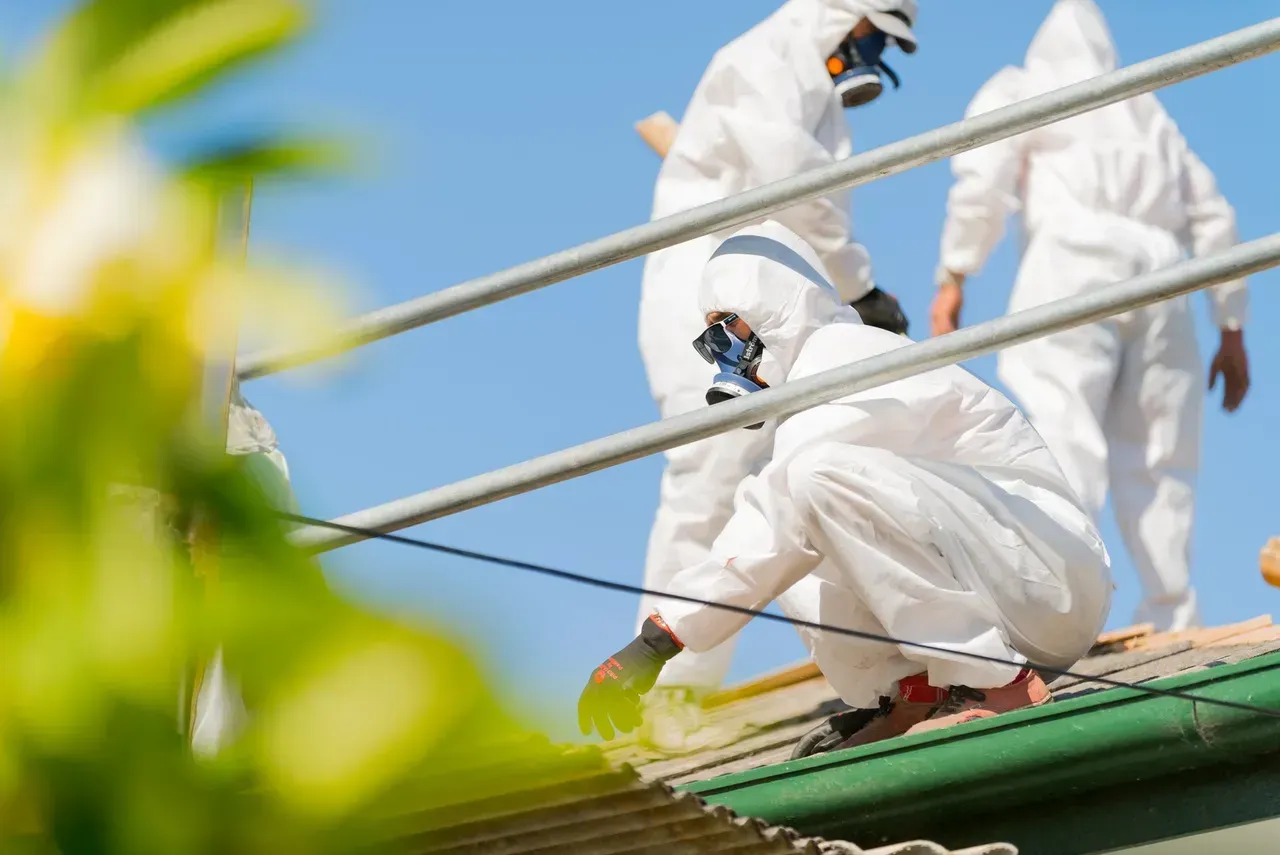 Roof worker with mask | Brisbane, QLD | Skyes Roofing