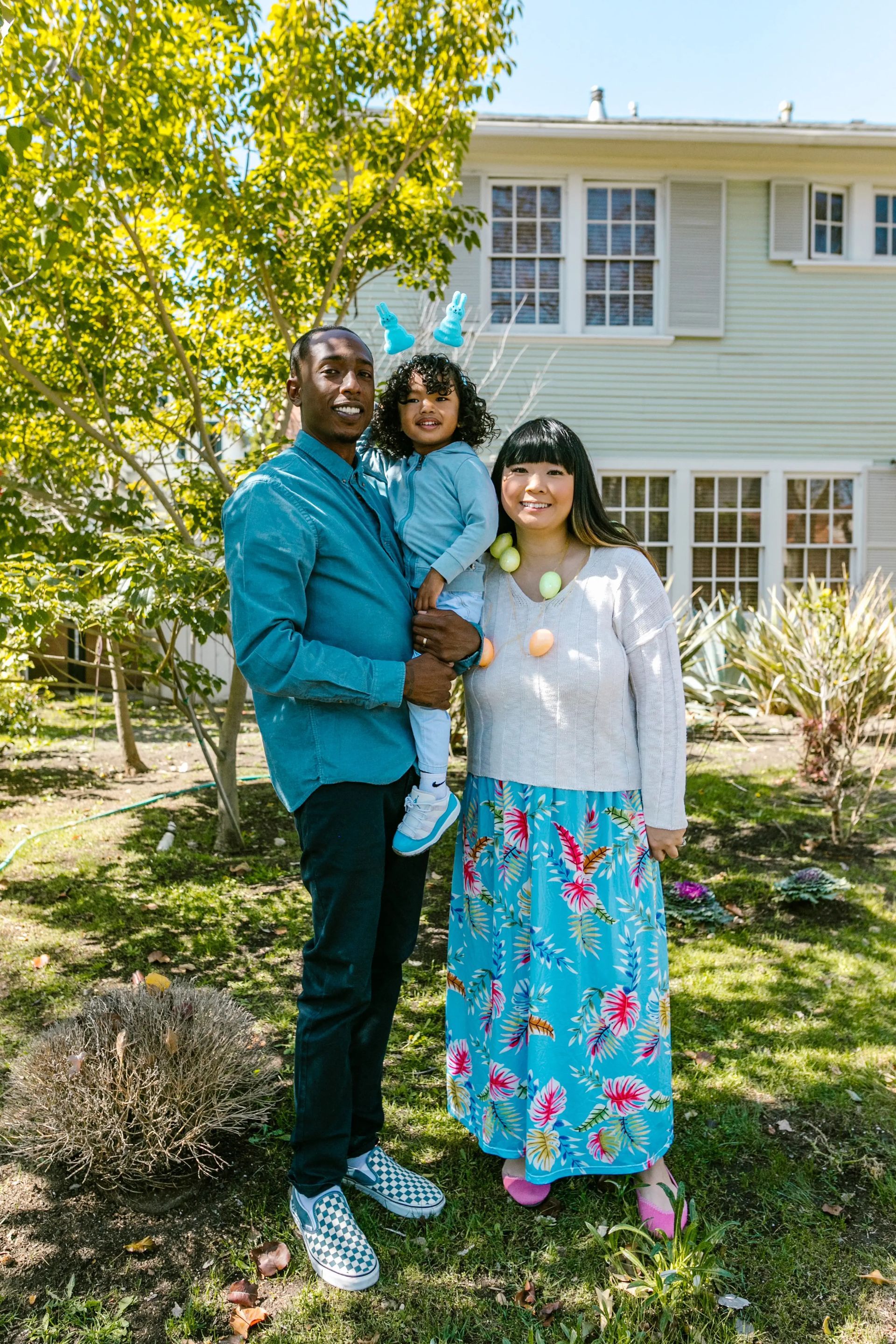 Family Outside the House