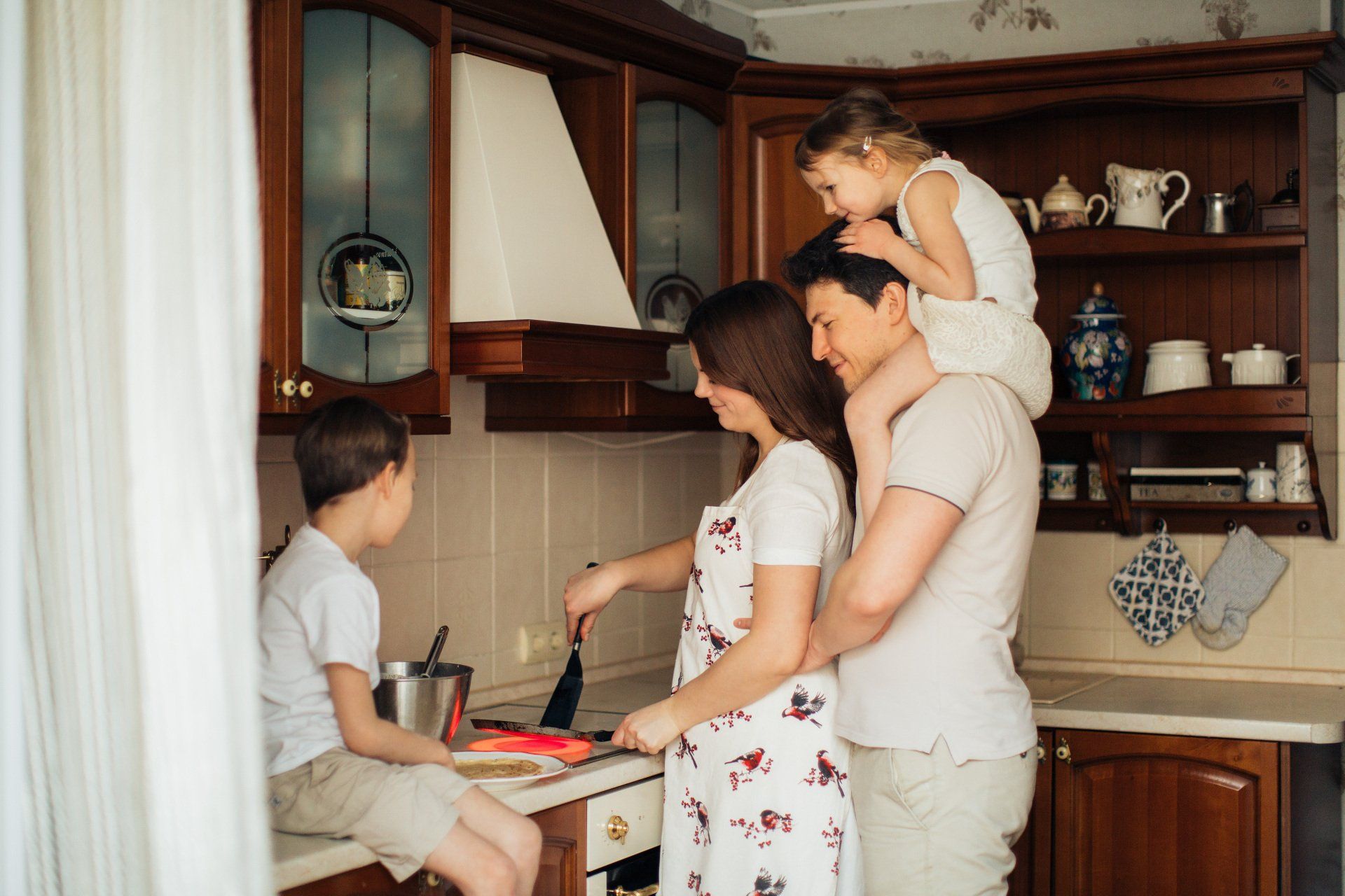 Family on Kitchen