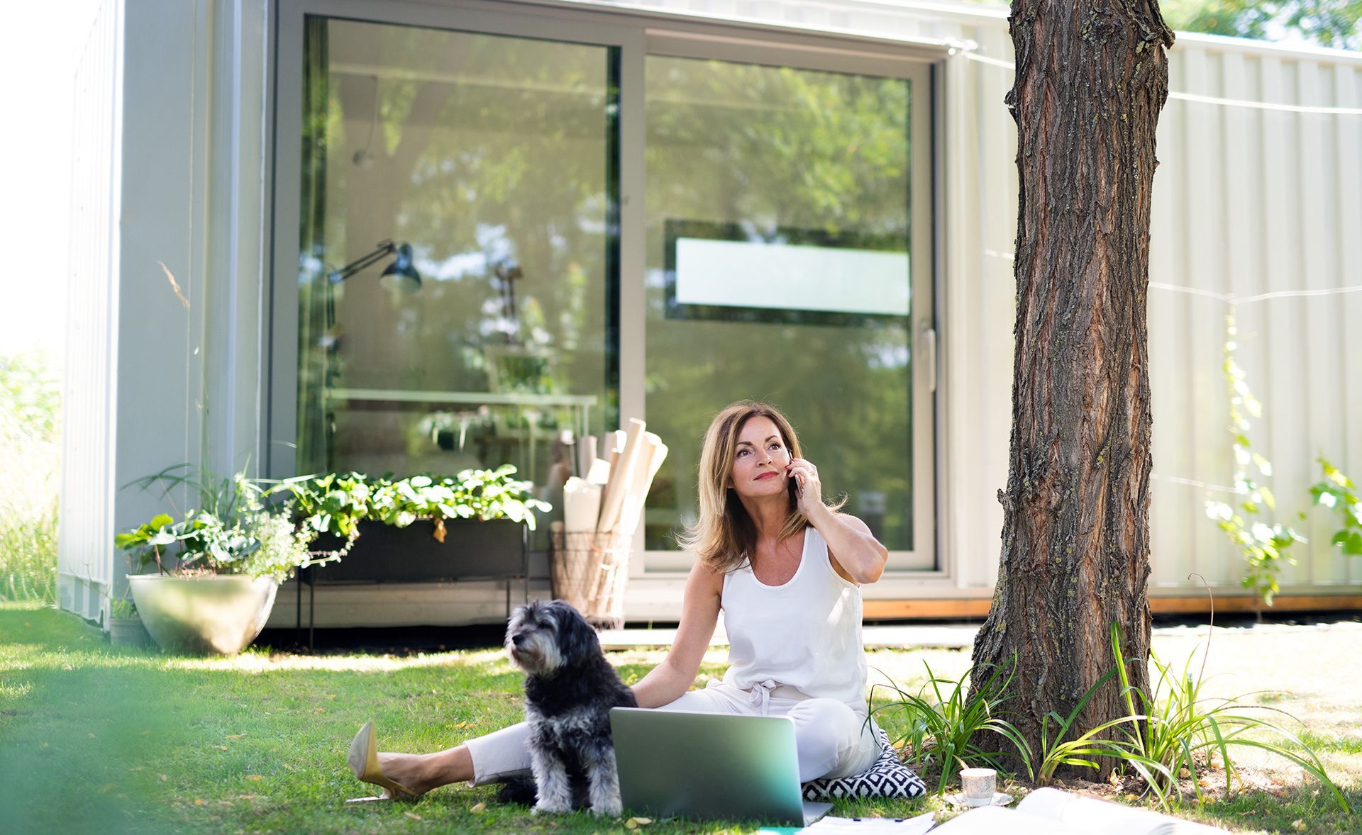 Woman Sitting Under the Tree