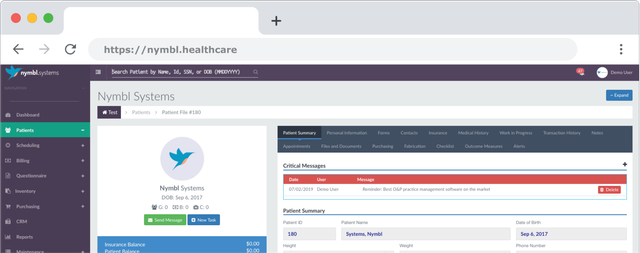 nymbl.systems: O&P CRT HME Business Management Software