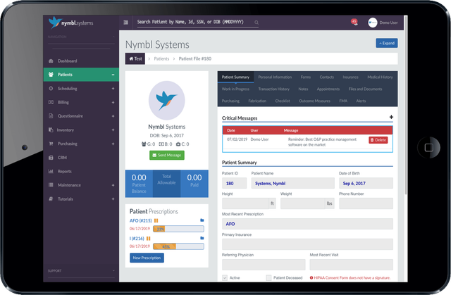 nymbl.systems: O&P CRT HME Business Management Software