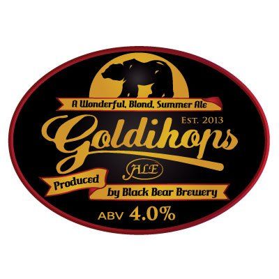 Ale logo design for local Black Bear Brewery