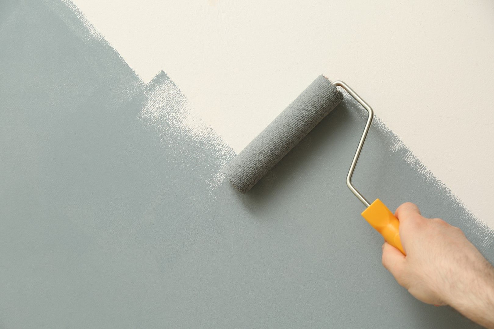 Roller paint grey color