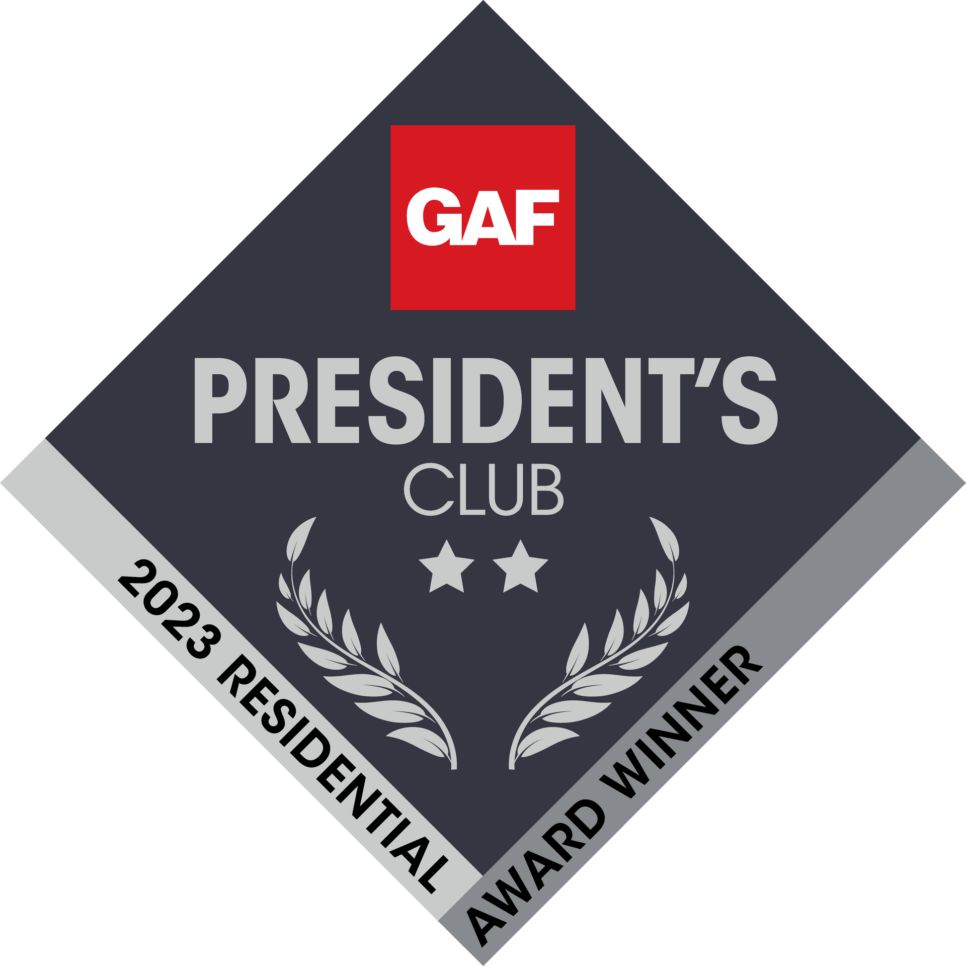 AMP Roofing announced GAF 2023 President's Club Winner for excellence in roof installation in Greater St. Louis MO Region
