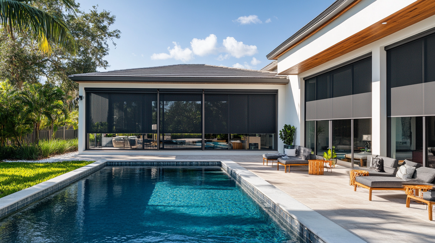 Hurricane shutters in Miramar