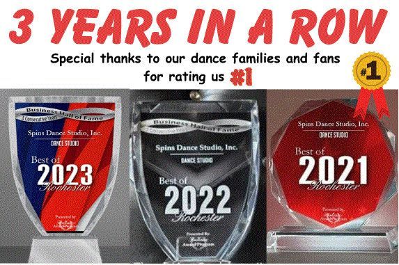 Awards — Rochester, NY — Spins Dance Studio Inc.