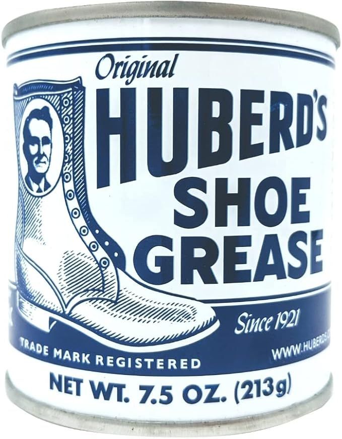A can of original hubert 's shoe grease