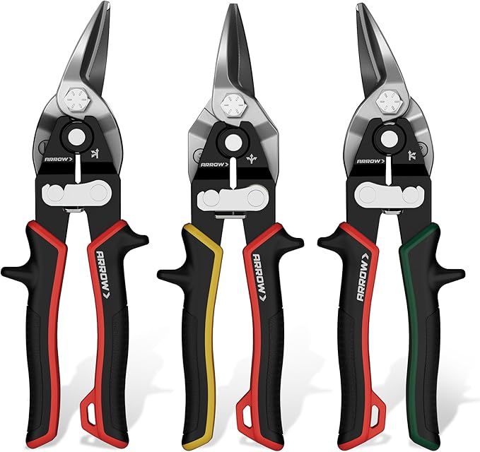 Three different types of pliers are lined up in a row