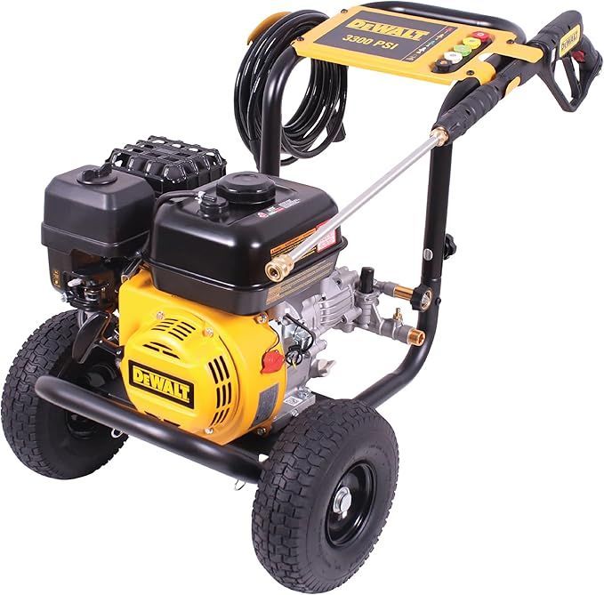 A dewalt high pressure washer with a gas engine