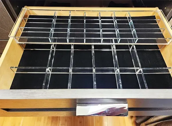 2-Tier Lucite Jewelry Tray Drawer Insert Accessory Option