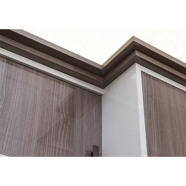 Custom 2-Tier Crown Molding Sienna Teak Accessory Molding Option