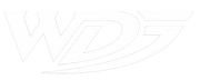 A white logo featuring the letters 