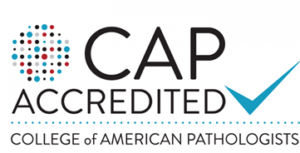 The logo for cap accredited college of american pathologists