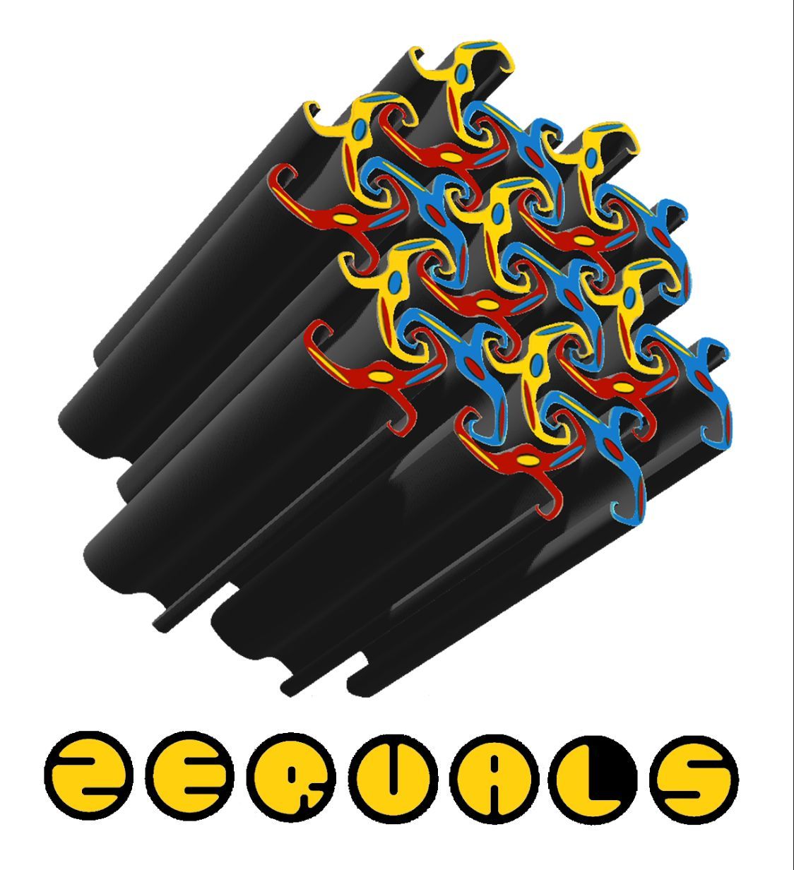 A logo for a company called equals with a colorful design