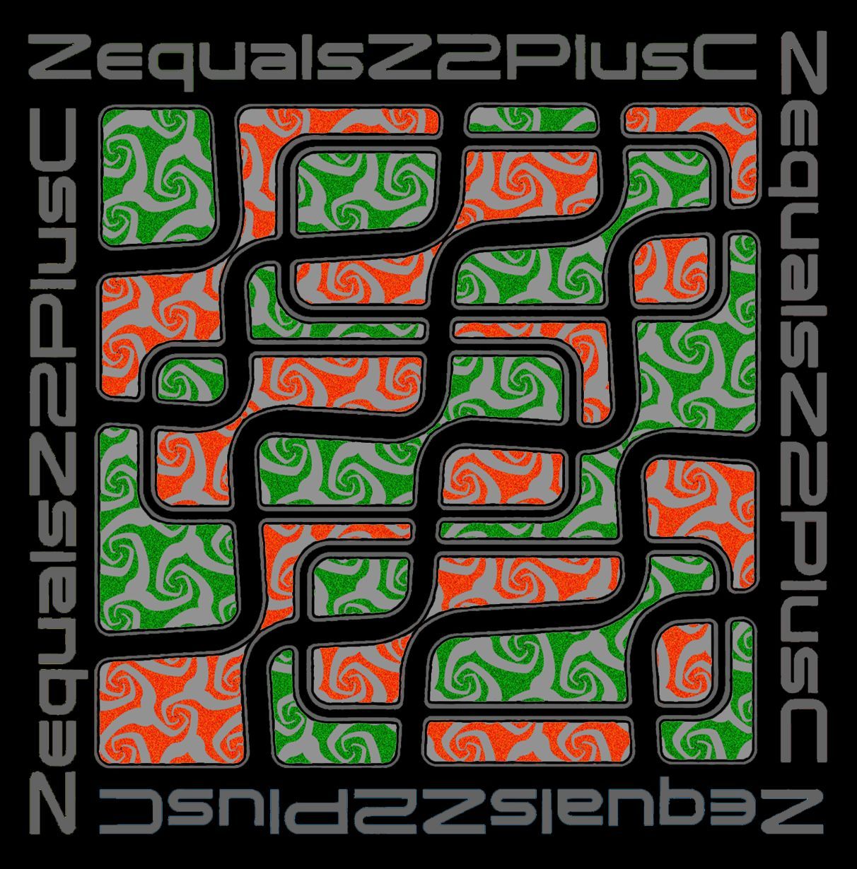 A maze with the words zequalszz2plusc on it