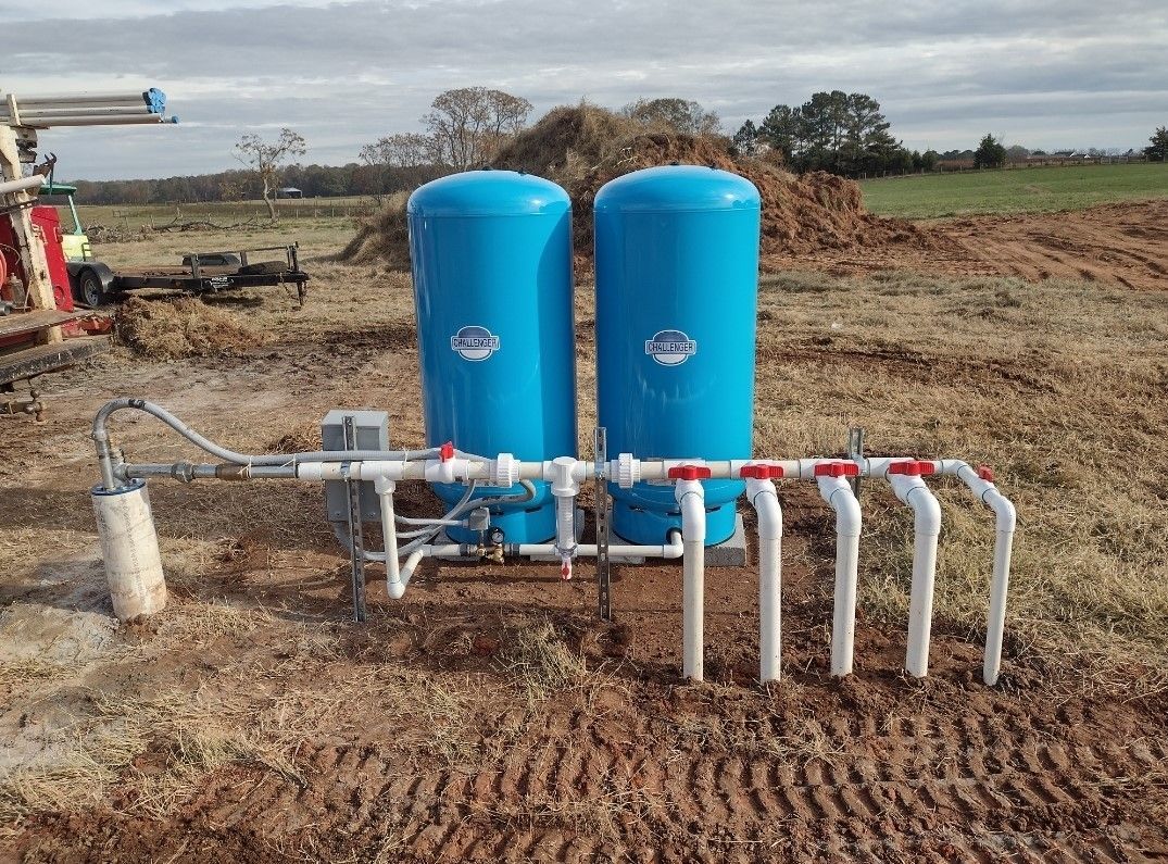 Blue Tanks — Rutledge, GA — Slaughter's Well Pump Service, LLC