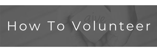 How To Volunteer title on a gray background with faint abstract pattern