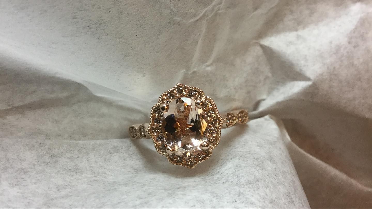 A close up of a ring on a piece of paper