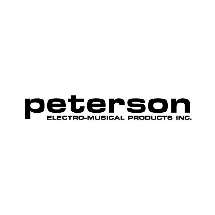 Logo for Peterson Electro-Musical Products Inc.; black text on white background.