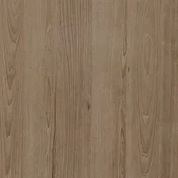 Close-up of a wood grain texture in shades of light and medium brown, with vertical lines and knots.