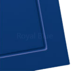 Royal blue, square-shaped surface with a raised border.