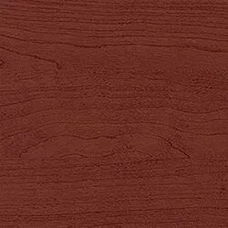 Red-brown textured wood grain background.