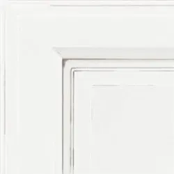 White cabinet door with recessed panel.