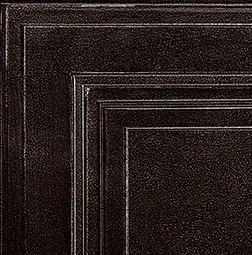 Dark brown textured corner panel with layered rectangular frames.