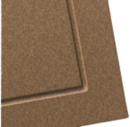 Two textured brown panels, one with a recessed border.