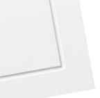 White panel with a recessed square and a raised border.