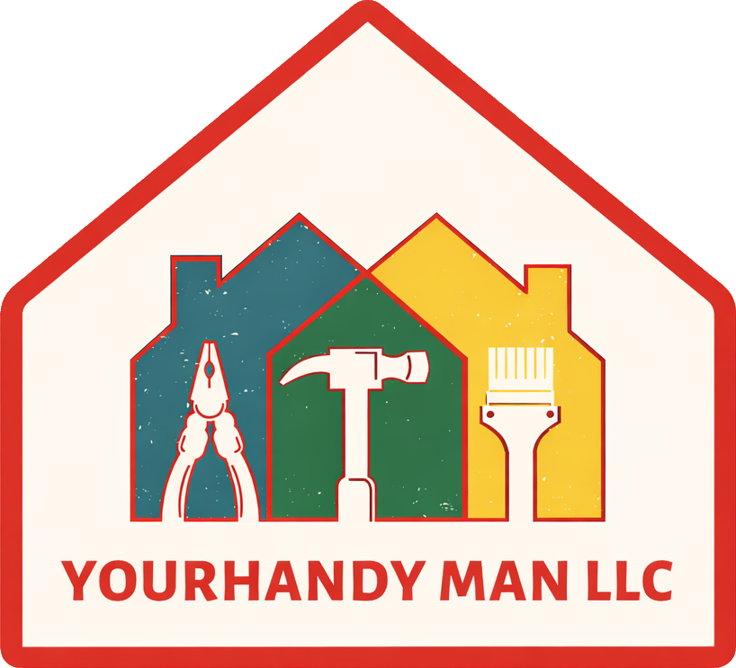 A cartoon illustration of a handyman holding a drill.