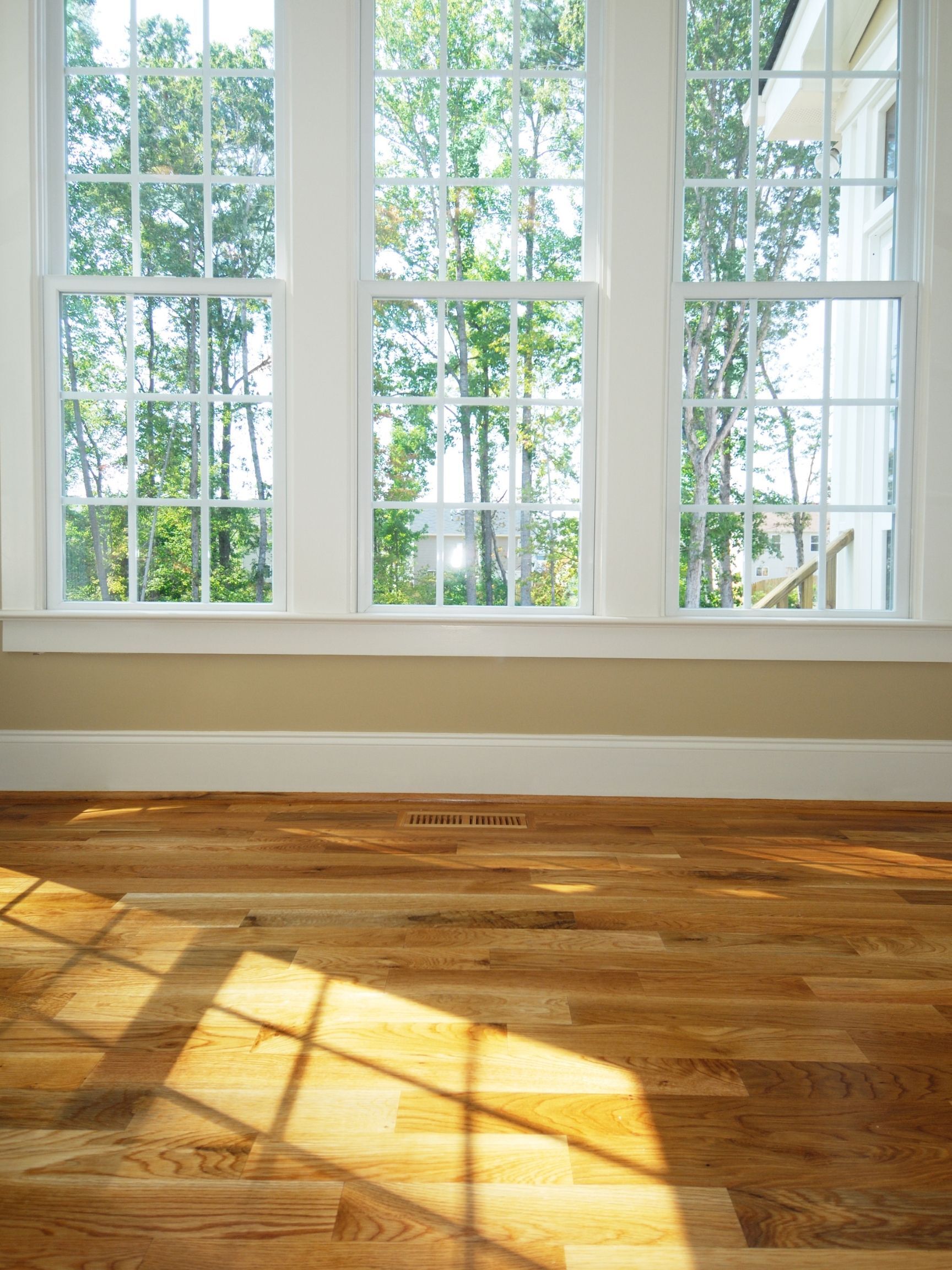 bright room with new hardwood floor installed in halifax
