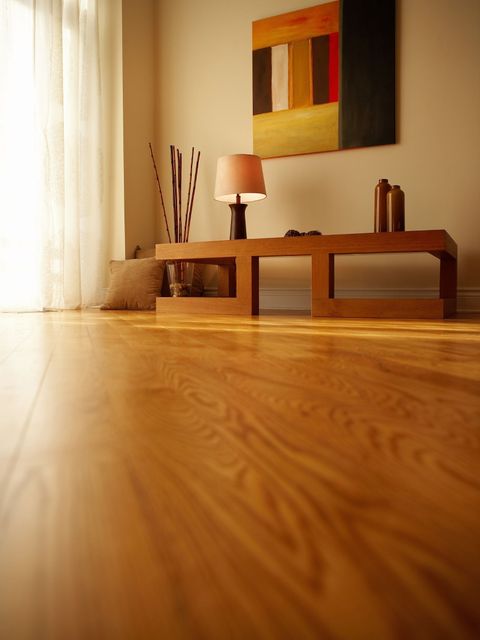 shiny hardwood floor after being refinished in Halifax