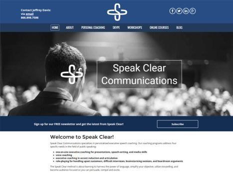 Website homepage with 