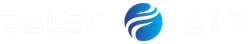 A blue and white logo on a white background.