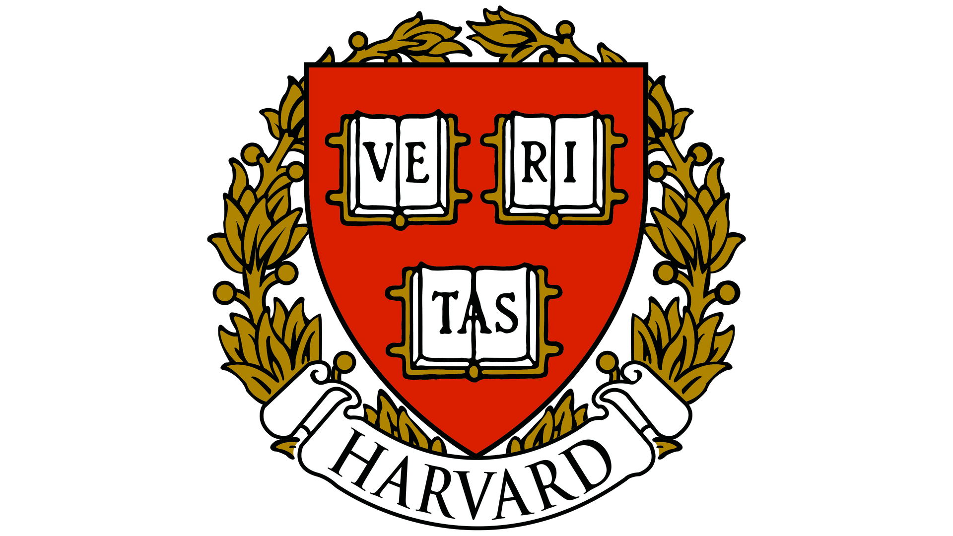A harvard logo with a red shield and gold leaves