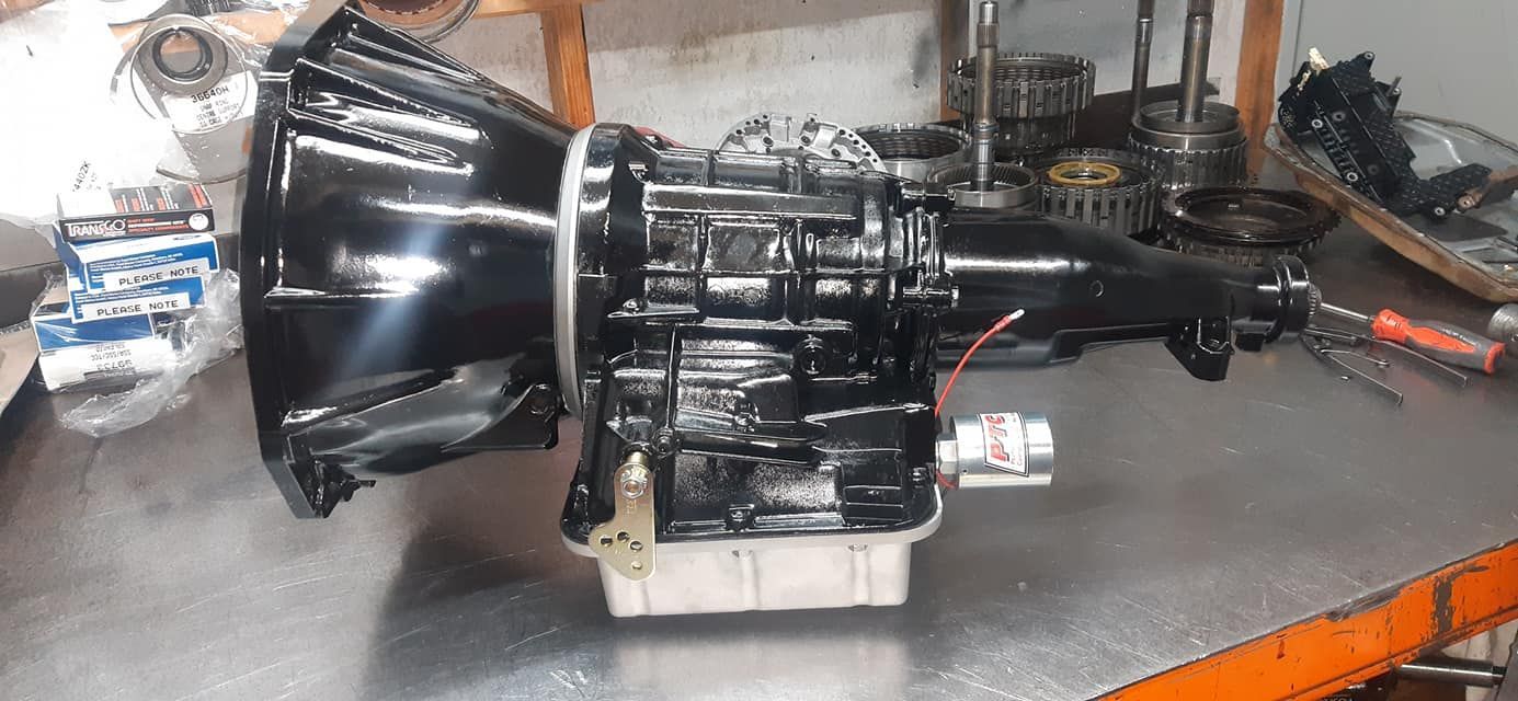 A Black Gearbox is Sitting on Top of a Metal Table — Burko Transmissions in Benalla, VIC