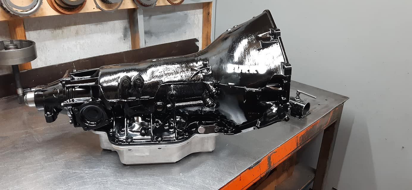 A Black Transmission is Sitting on Top of a Metal Table — Burko Transmissions in Wangaratta, VIC