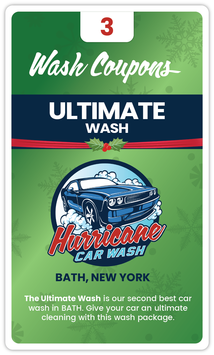 BATH - HOLIDAY 3 Pack Ultimate Wash Coupon Book