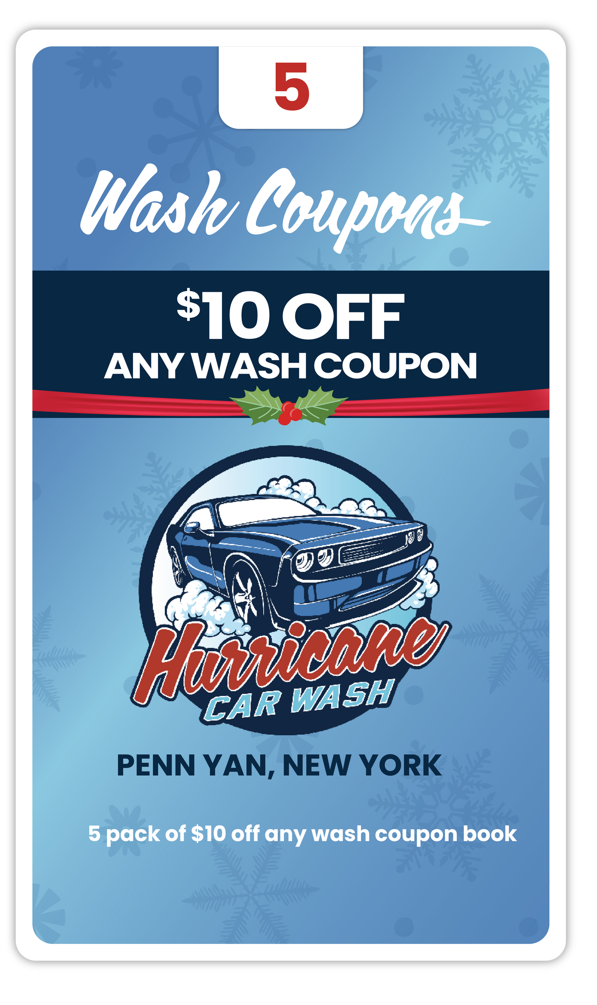 PENN YAN - HOLIDAY 5 Pack $10 Wash Book
