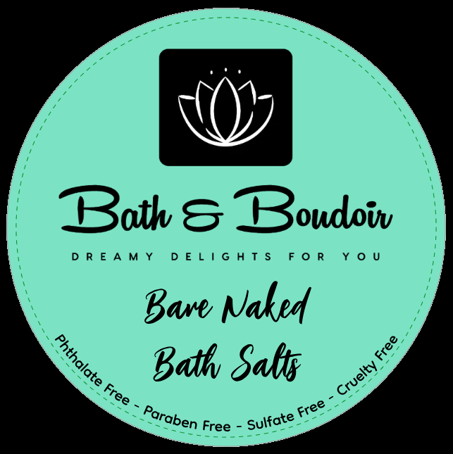 A round, mint-green product label for 