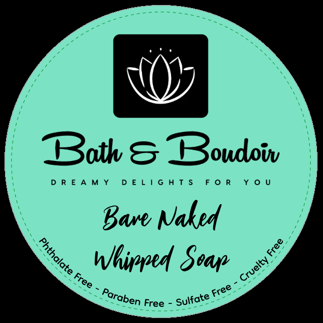 A circular, mint-green label for 