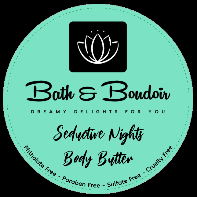 A circular, mint-green product label for 