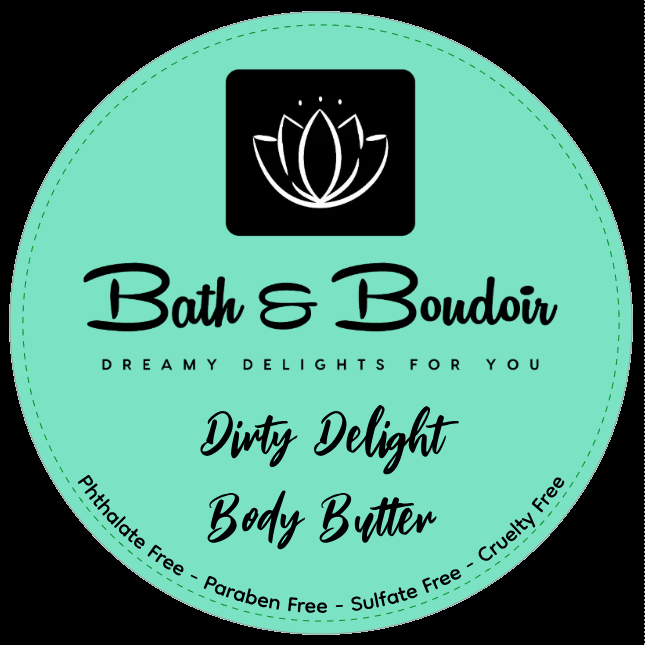 Circular label for Bath & Boudoir 