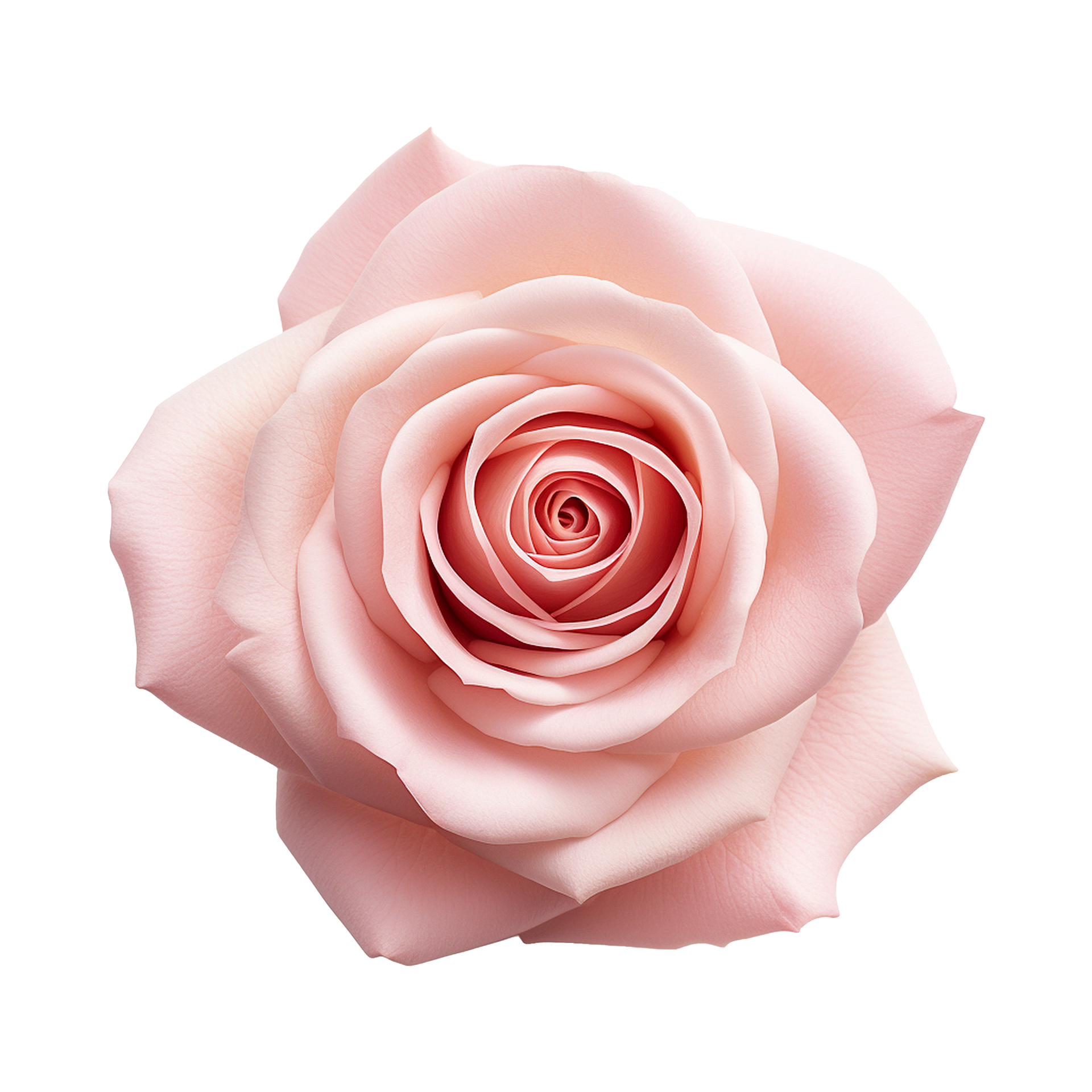 Un primer plano de una rosa rosa sobre un fondo blanco.