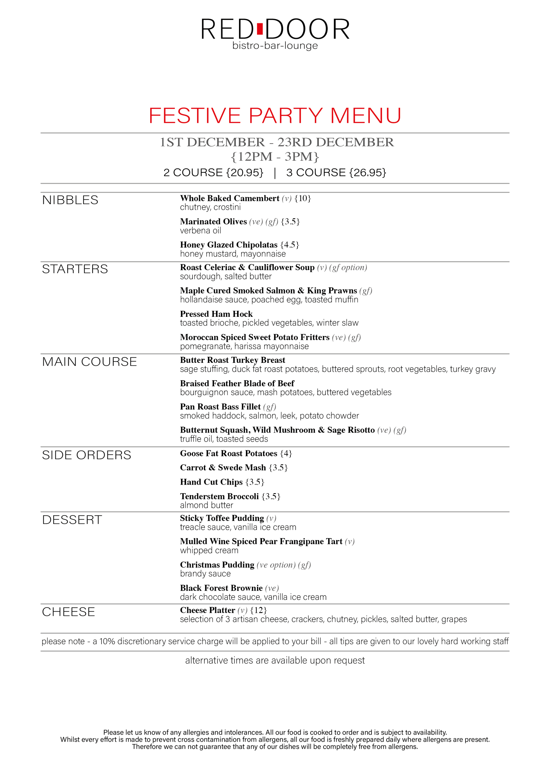 Christma is Extra Special at The Red Door Bistro, Wigam