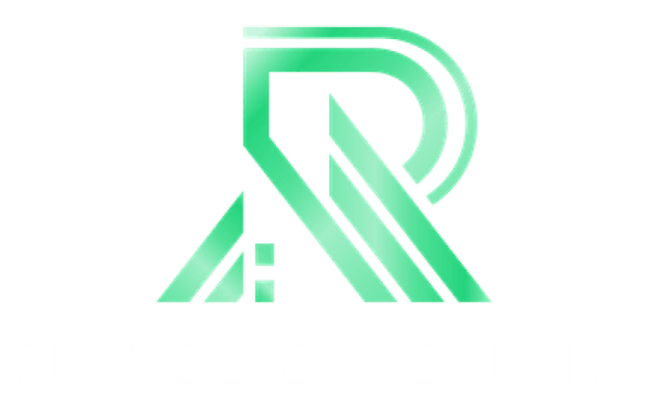 Green and white logo featuring the letter "R" with overlapping geometric shapes.