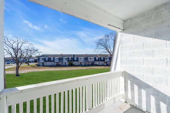 Balcony view from apartment at Town Bank Manor