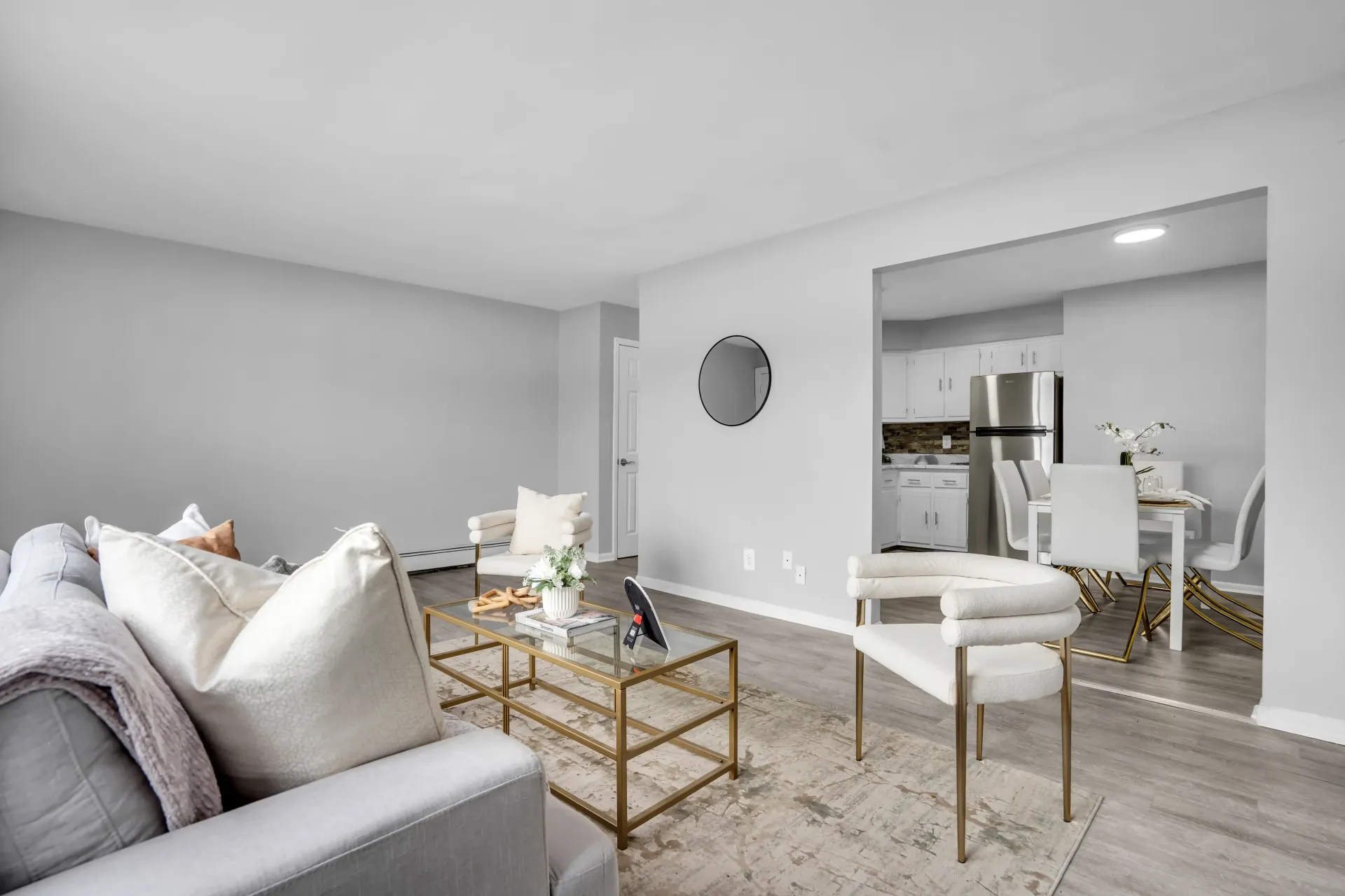 Open living and kitchen layout at Town Bank Manor Apartments in Town Bank, NJ
